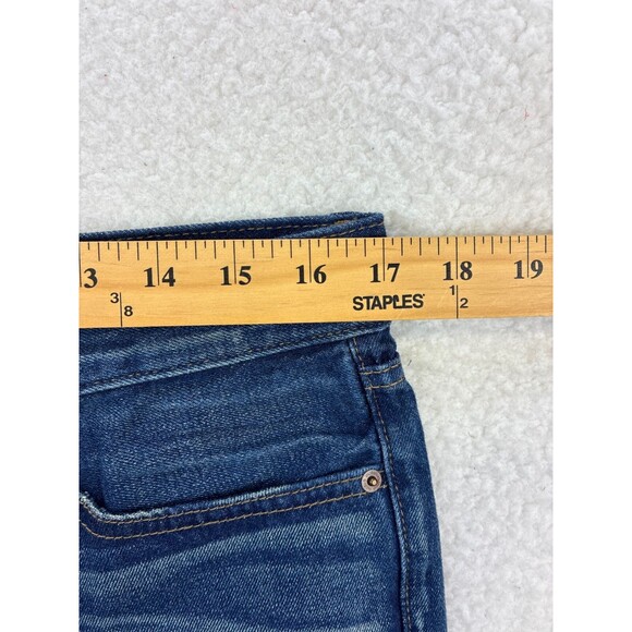 Uniqlo Denim Jean Shorts Womens 28 Lot 2 Blue White Casual Summer Stretch Cutoff - Picture 4 of 11